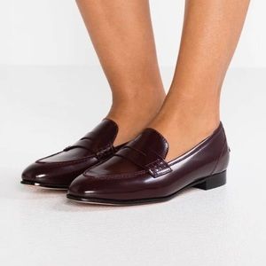J. Crew Academy penny loafer in burgundy